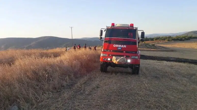 Sinop Saraydüzü ilçesinde çıkan anız yangını söndürüldü