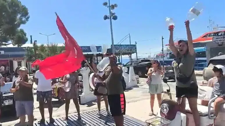 Avşa Adası’nda su krizi protestosu!