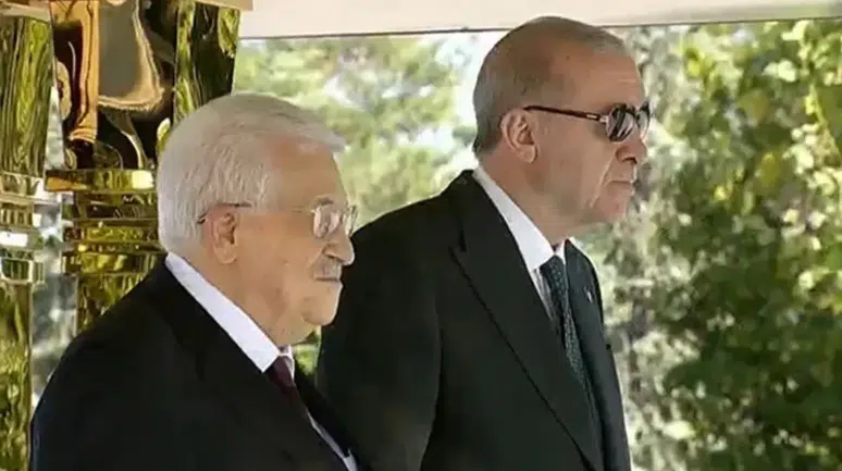 Cumhurbaşkanı Erdoğan ile Filistin Devlet Başkanı Abbas bir arada