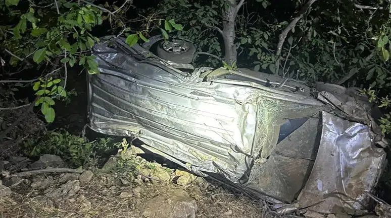 Bingöl'de hafif ticari araç uçuruma yuvarlandı : 4 ölü, 5 yaralı