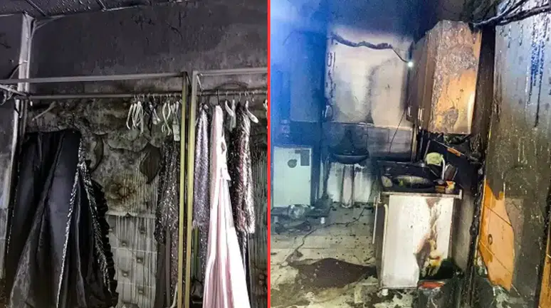 Adana'da gelinlikçi dükkanı kundaklandı : İşletmeci, eşinden şikayetçi oldu