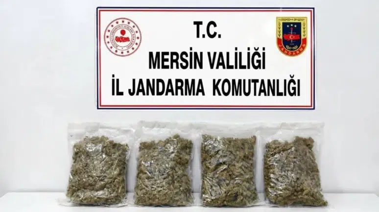 Mersin’de uyuşturucu operasyonu : 2 kilo 100 gram esrar ele geçirildi