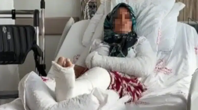 Husumetlileri tarafından saldırıya uğran kadının kolu ve bacağı kırıldı