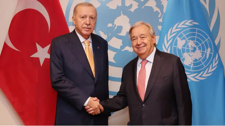 Cumhurbaşkanı Erdoğan, BM Genel Sekreteri ile bir araya geldi