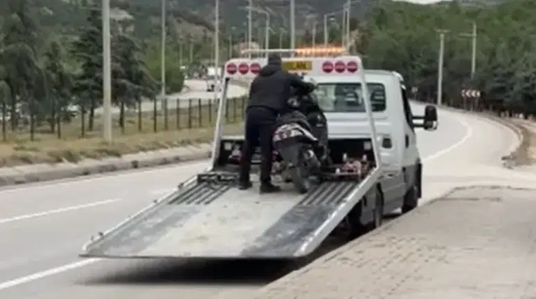 Burdur'da plakasız motosikletin şase ve motor numarasının kazındığı tespit edildi