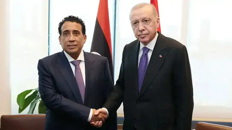Cumhurbaşkanı Erdoğan, Libya Başkanlık Konseyi Başkanı Menfi ile görüştü