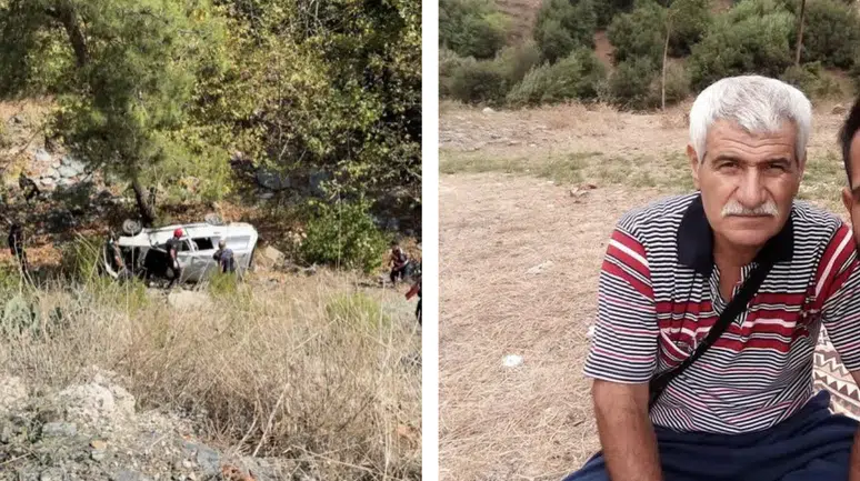 50 metrelik uçuruma yuvarlandı : 64 yaşındaki sürücü hayatını kaybetti