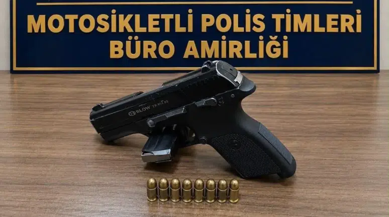 Hatay'da motosiklette ruhsatsız tabanca yakalandı : 1 şüpheli tutuklandı