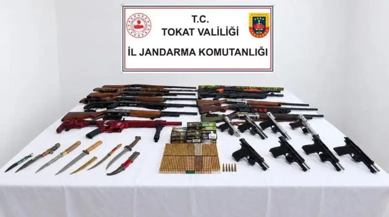 Tokat'ta 6 ilçede silah operasyonu !