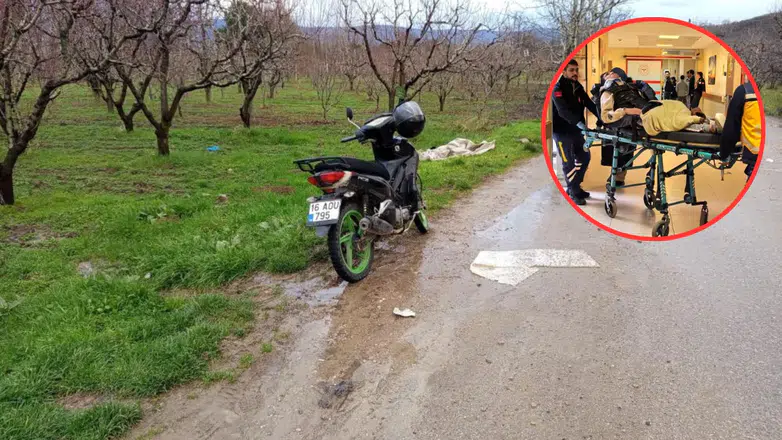 Bursa'da motosiklet çukura düştü : 1'i ağır 2 yaralı