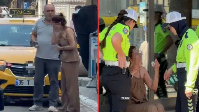 İzmir'de taksi sürücüsü ile kadın yolcu arasında 'güzergah' kavgası