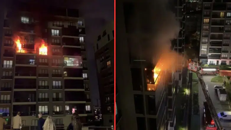Bursa'da apartman dairesinde yangın : 3'ü çocuk 4 kişi dumandan etkilendi