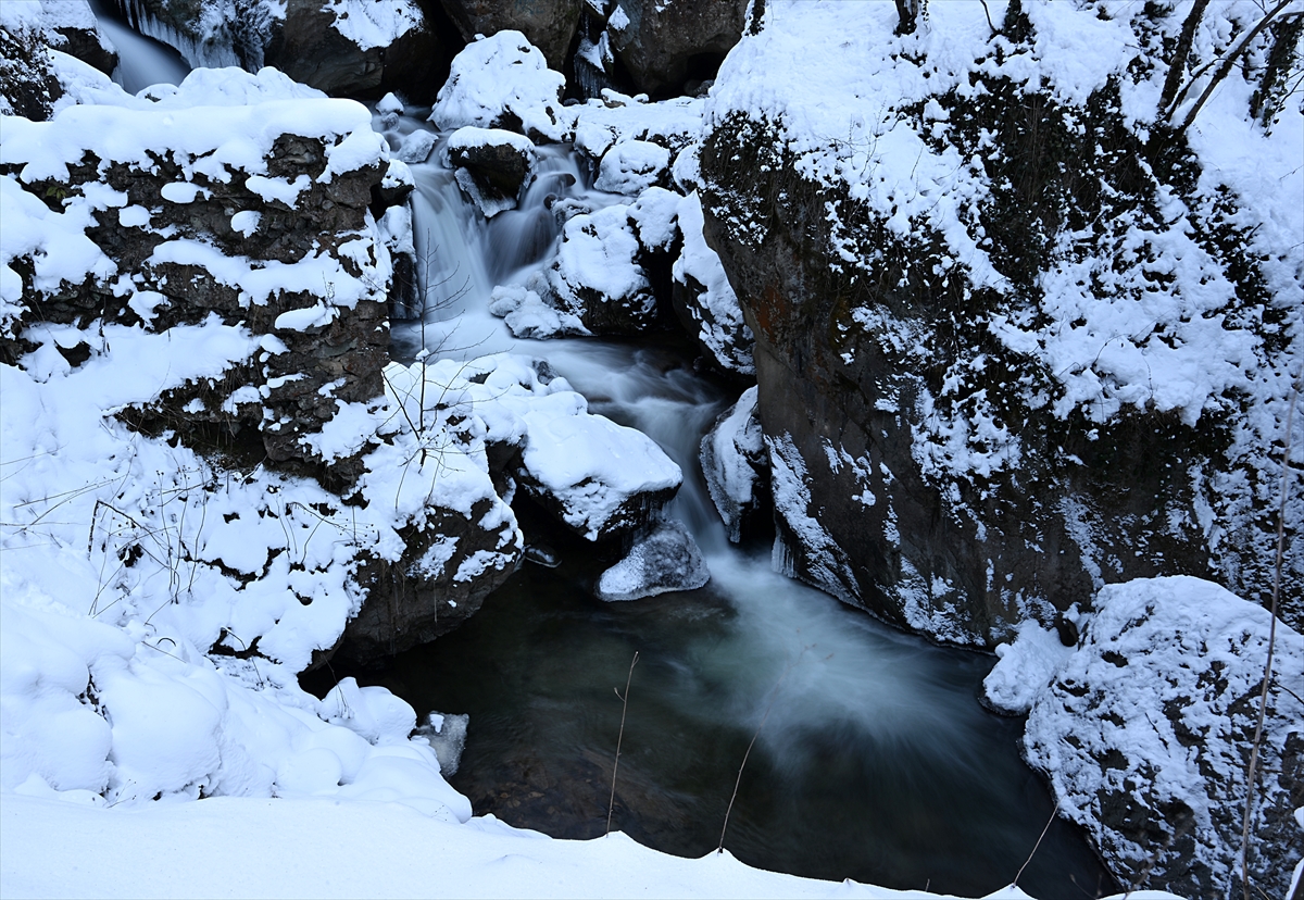 Trabzon'da Altındere Vadisi karla kaplandı 7
