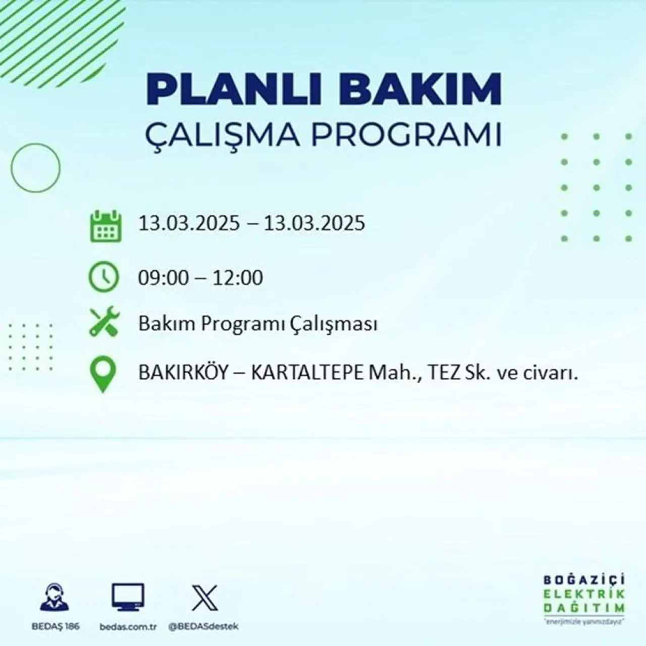 İstanbul'un 19 ilçesinde elektrik kesintisi: Elektrikler ne zaman gelecek? (13 Mart planlı kesinti programı) - 6