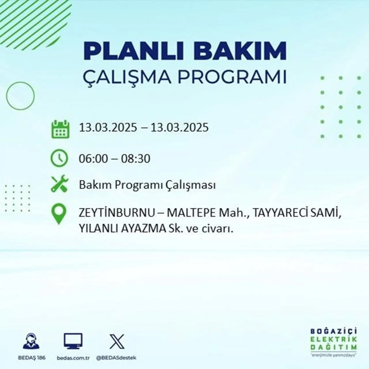 İstanbul'un 19 ilçesinde elektrik kesintisi: Elektrikler ne zaman gelecek? (13 Mart planlı kesinti programı) - 49