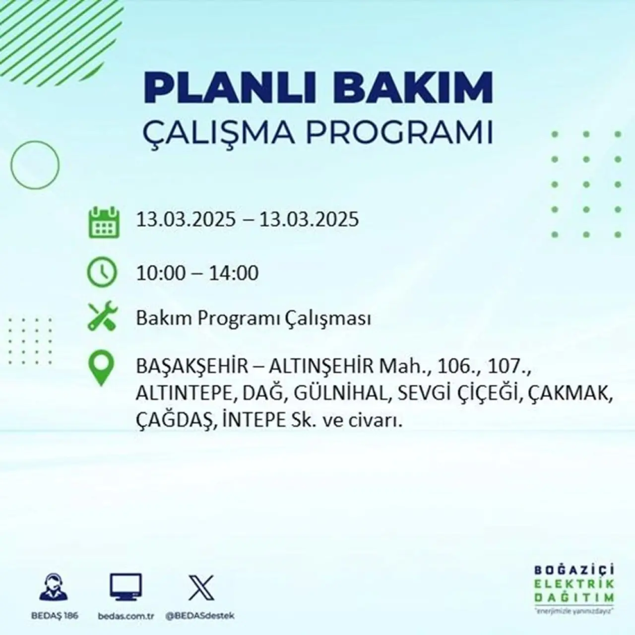 İstanbul'un 19 ilçesinde elektrik kesintisi: Elektrikler ne zaman gelecek? (13 Mart planlı kesinti programı) - 7