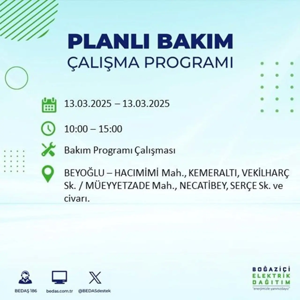 İstanbul'un 19 ilçesinde elektrik kesintisi: Elektrikler ne zaman gelecek? (13 Mart planlı kesinti programı) - 11