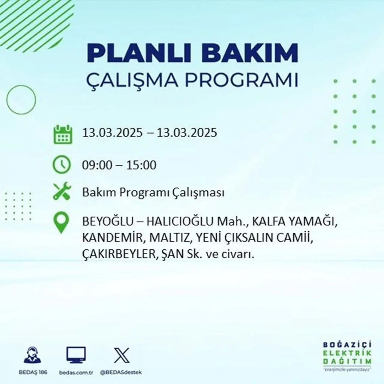 İstanbul'un 19 ilçesinde elektrik kesintisi: Elektrikler ne zaman gelecek? (13 Mart planlı kesinti programı) - 17