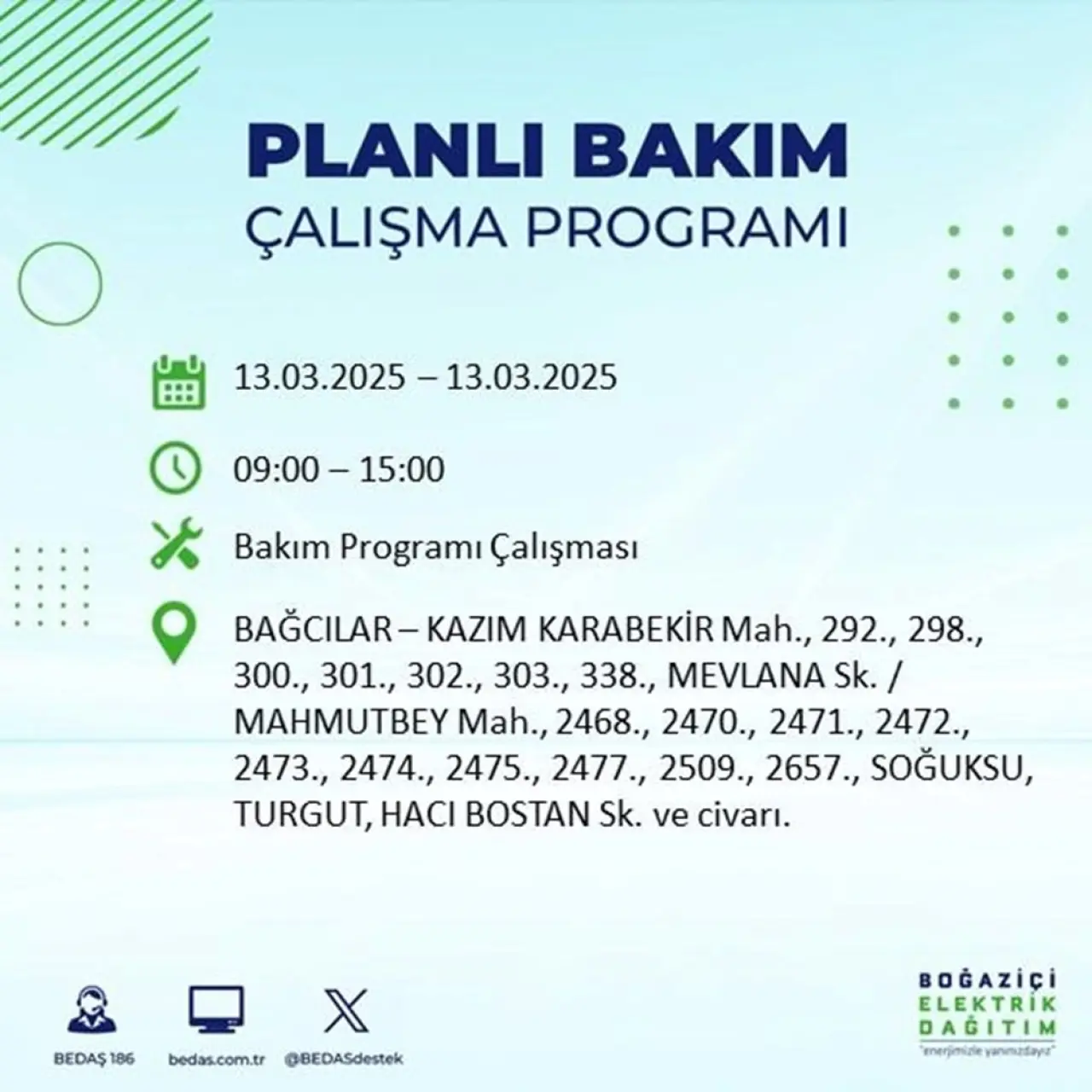 İstanbul'un 19 ilçesinde elektrik kesintisi: Elektrikler ne zaman gelecek? (13 Mart planlı kesinti programı) - 4