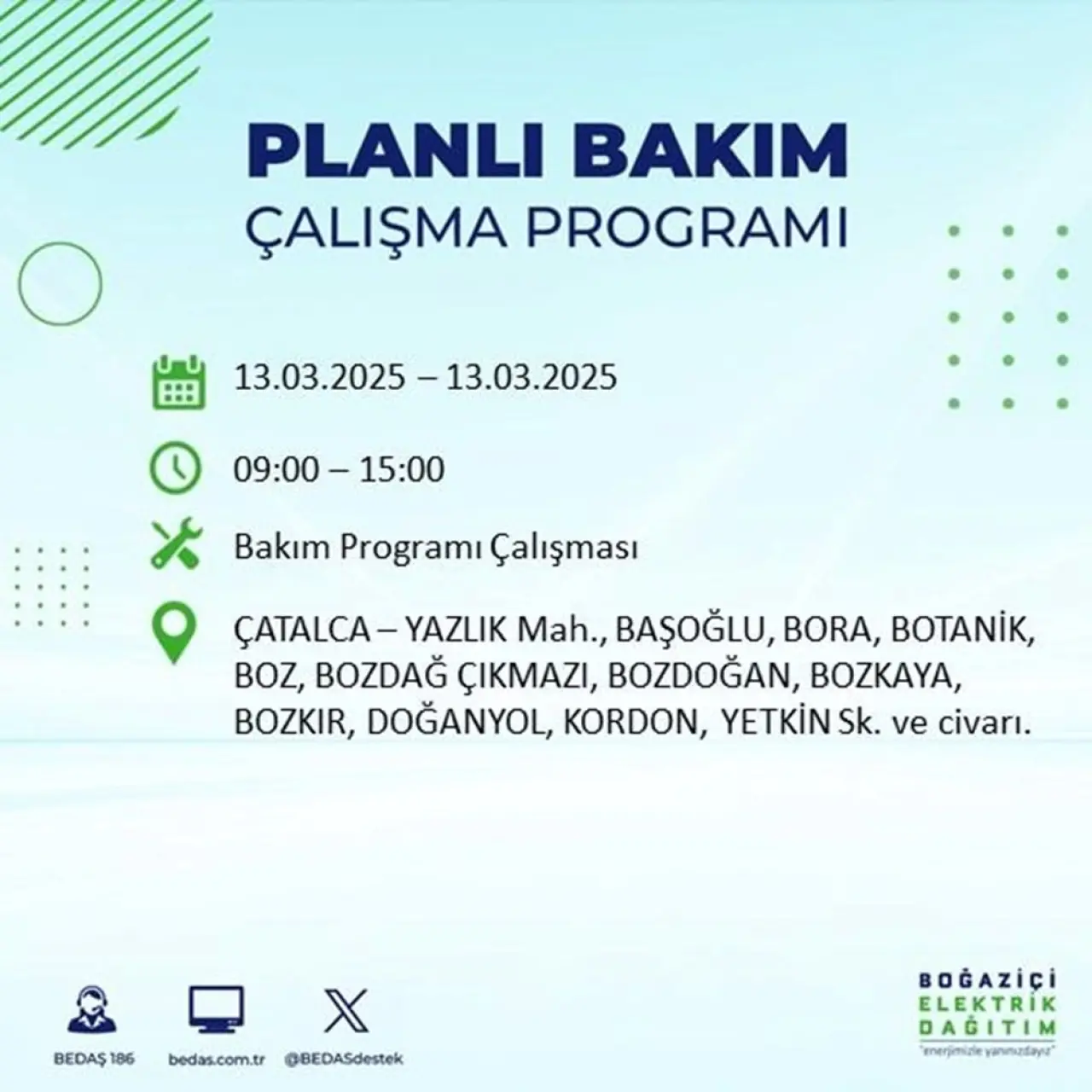 İstanbul'un 19 ilçesinde elektrik kesintisi: Elektrikler ne zaman gelecek? (13 Mart planlı kesinti programı) - 24