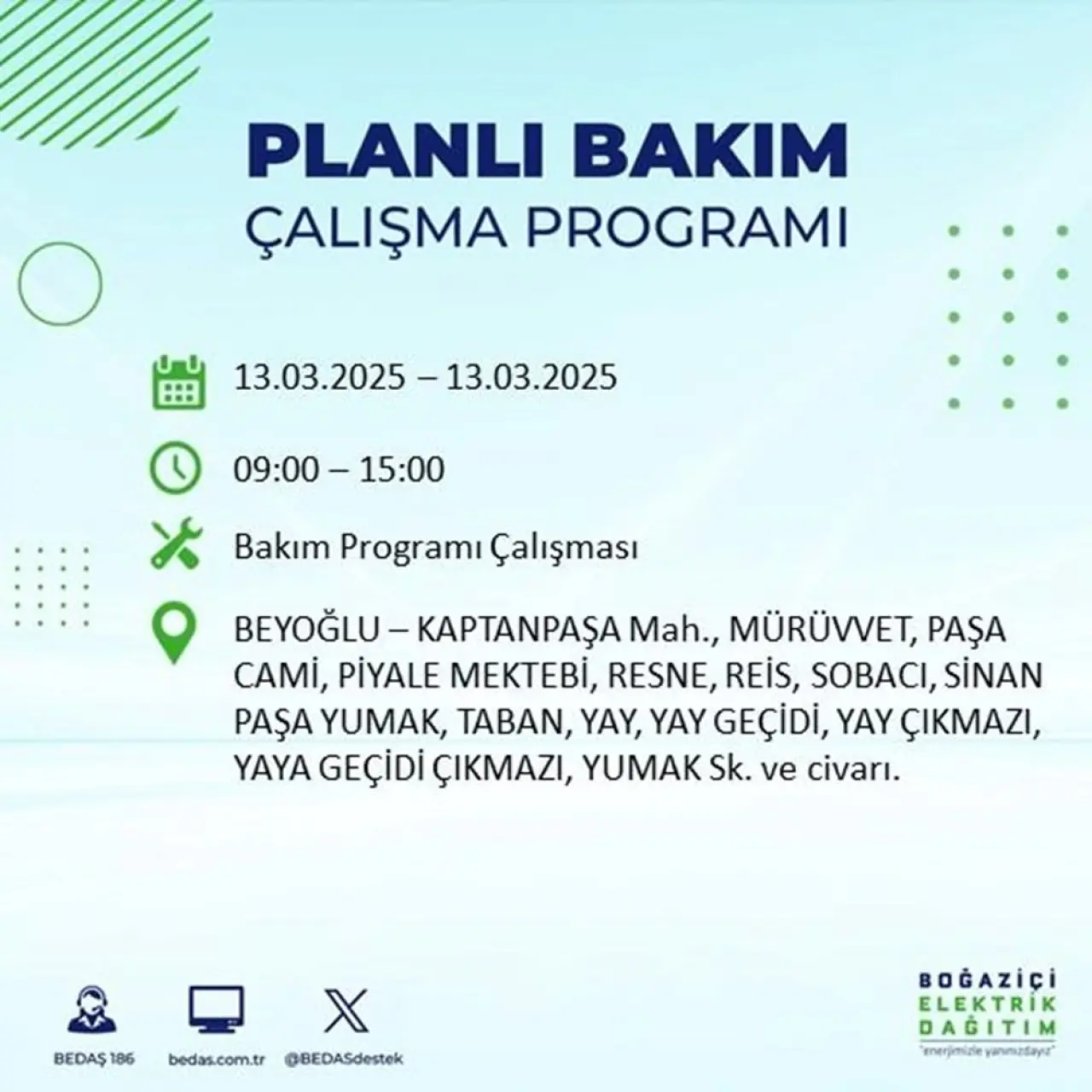 İstanbul'un 19 ilçesinde elektrik kesintisi: Elektrikler ne zaman gelecek? (13 Mart planlı kesinti programı) - 14