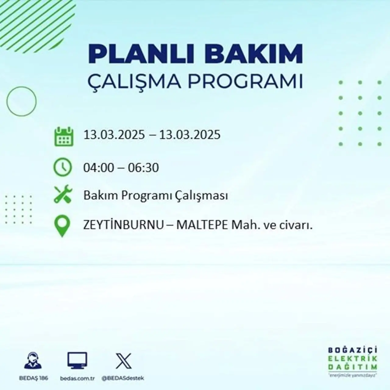 İstanbul'un 19 ilçesinde elektrik kesintisi: Elektrikler ne zaman gelecek? (13 Mart planlı kesinti programı) - 50