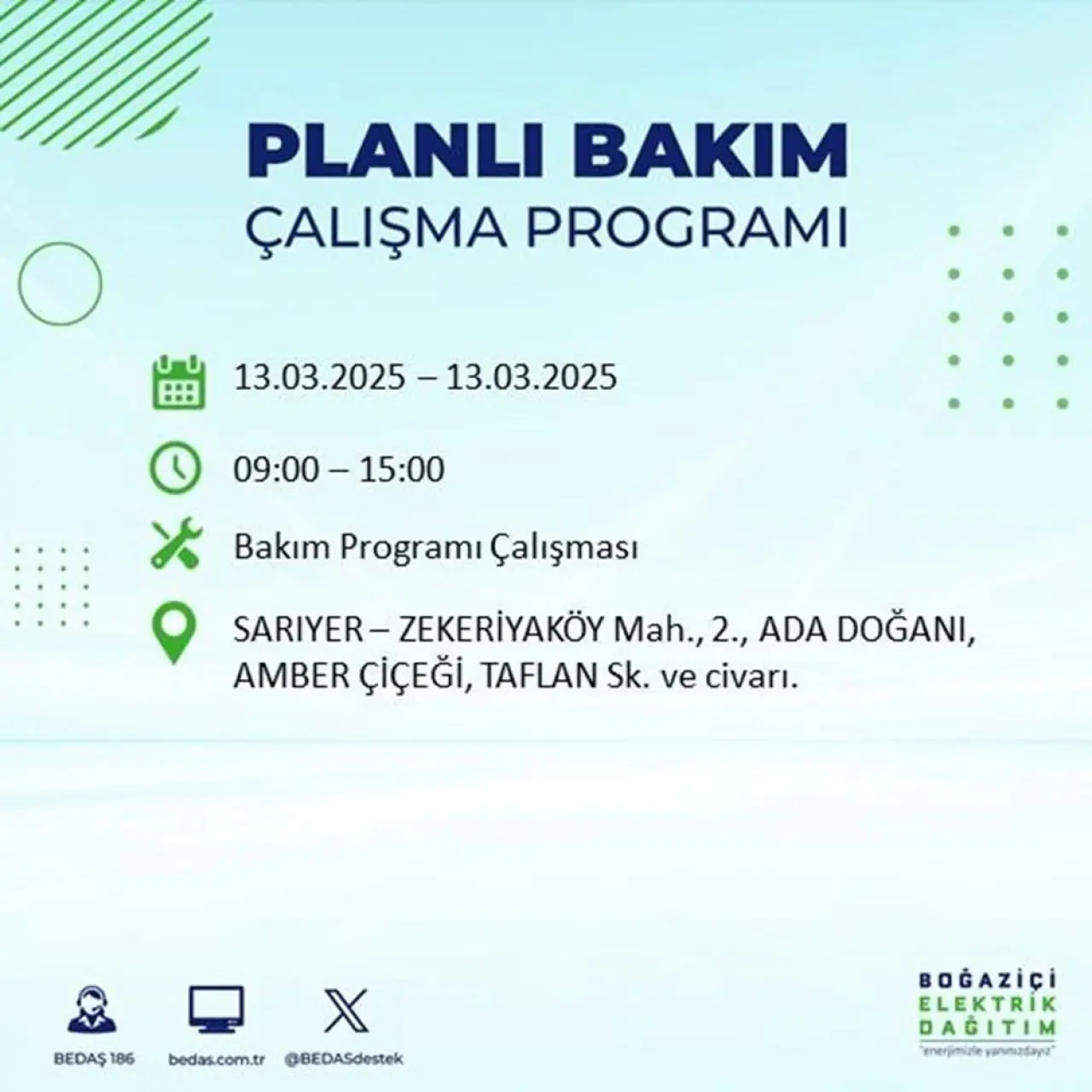 İstanbul'un 19 ilçesinde elektrik kesintisi: Elektrikler ne zaman gelecek? (13 Mart planlı kesinti programı) - 40