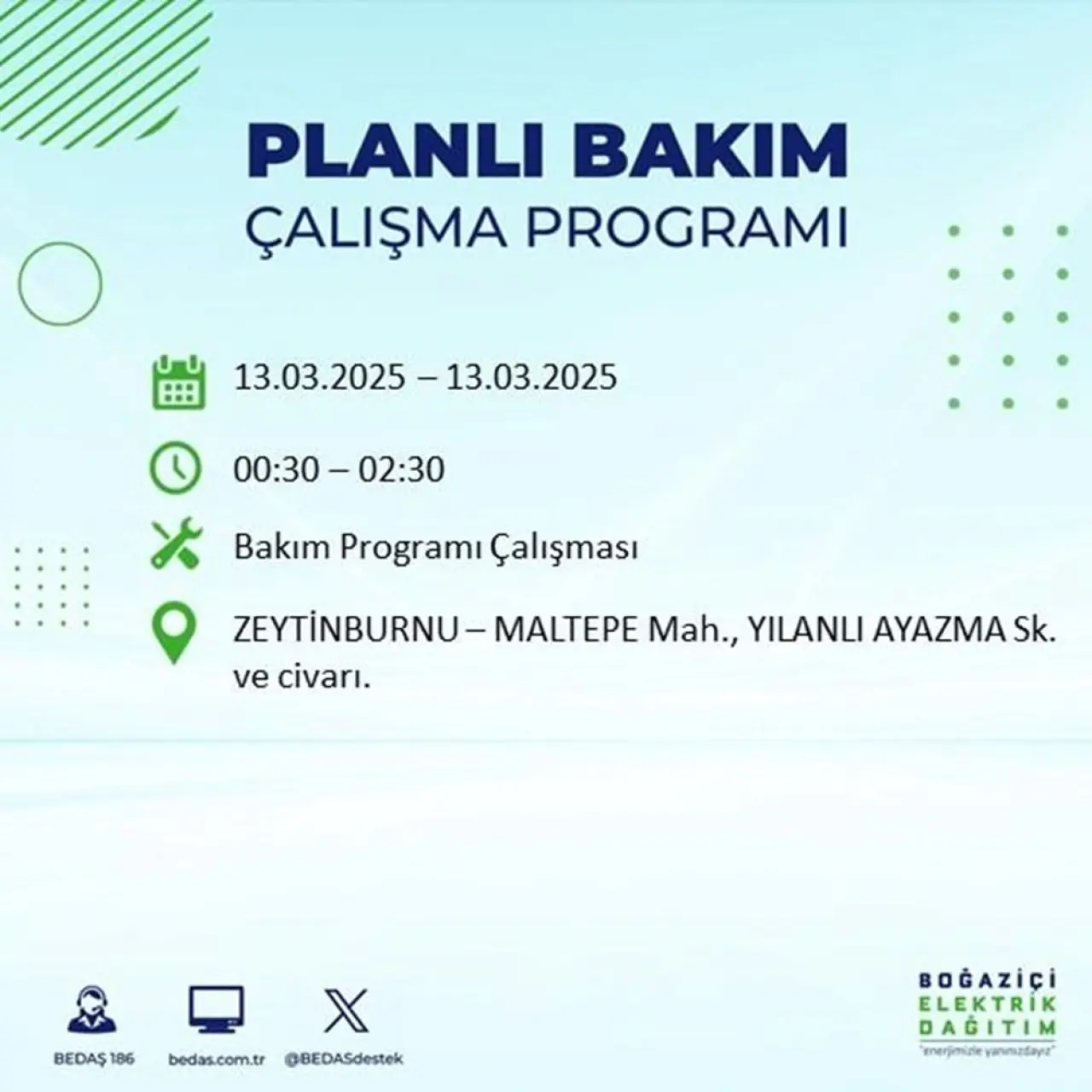İstanbul'un 19 ilçesinde elektrik kesintisi: Elektrikler ne zaman gelecek? (13 Mart planlı kesinti programı) - 48