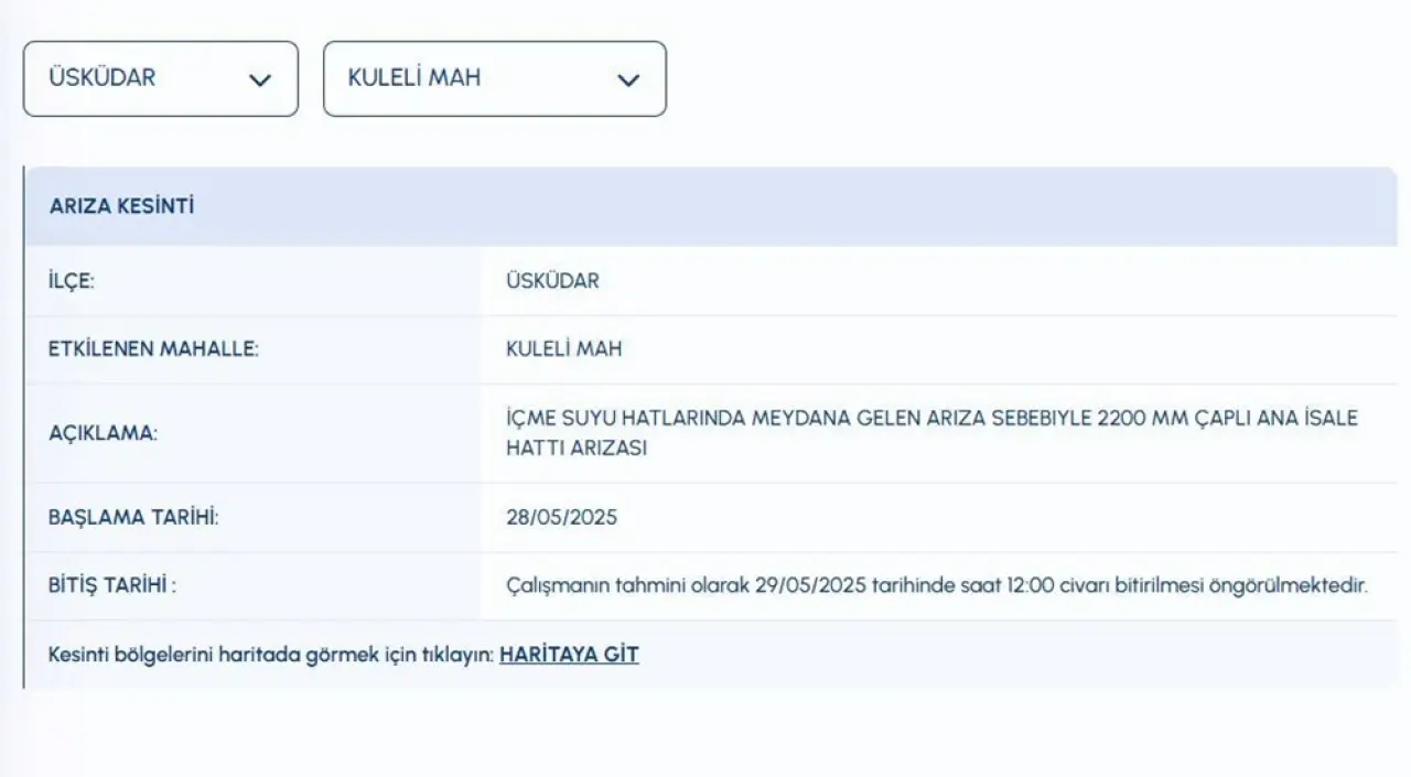 İstanbul'da (Kadıköy, Üsküdar, Zeytinburnu) sular ne zaman gelecek? - 6