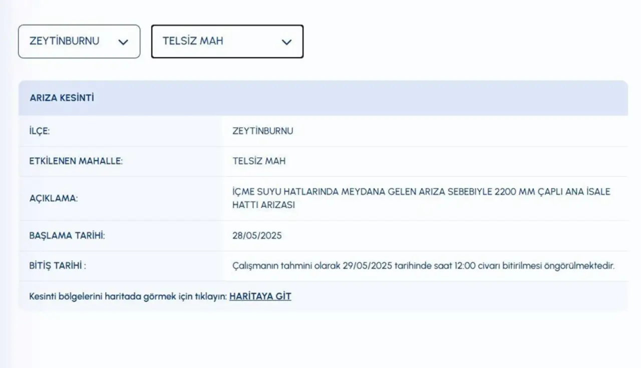 İstanbul'da (Kadıköy, Üsküdar, Zeytinburnu) sular ne zaman gelecek? - 8