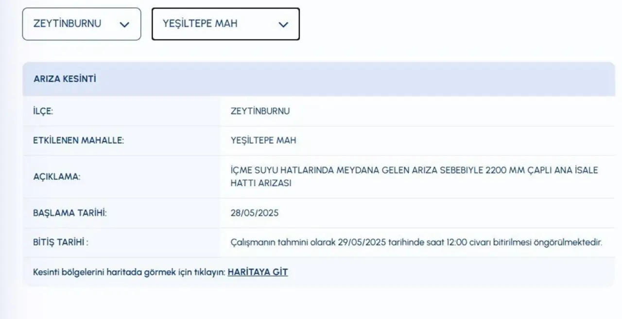 İstanbul'da (Kadıköy, Üsküdar, Zeytinburnu) sular ne zaman gelecek? - 9