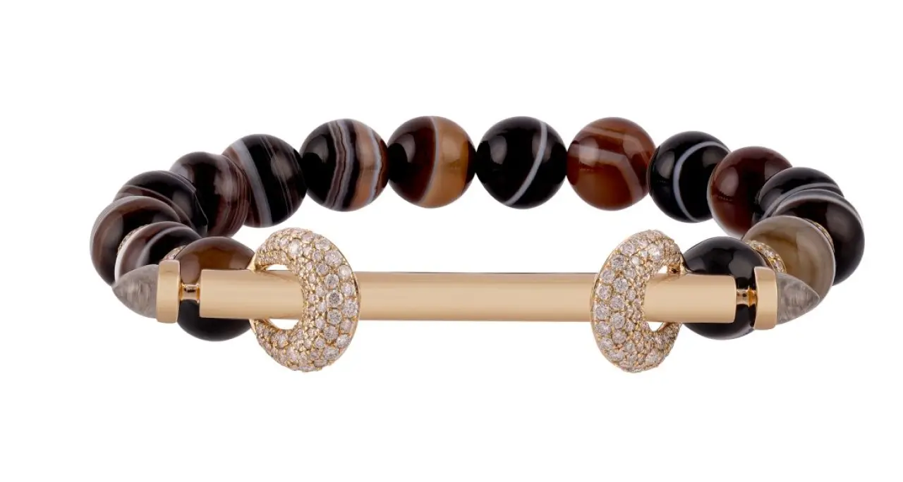Eponymous jewelry brand Ananya uses a luminous brown agate, known as Sulemani Aqeeq, which is said to bring joy and balance.