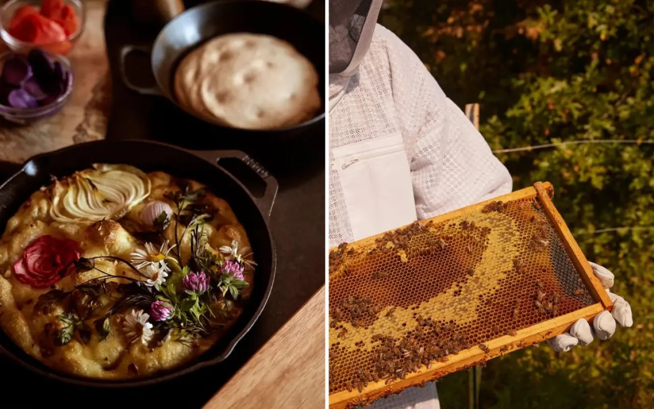 Wildflower offers focaccia-making and beekeeping experiences, as well as cooking classes and harvest dinners with ingredients guests have harvested themselves.