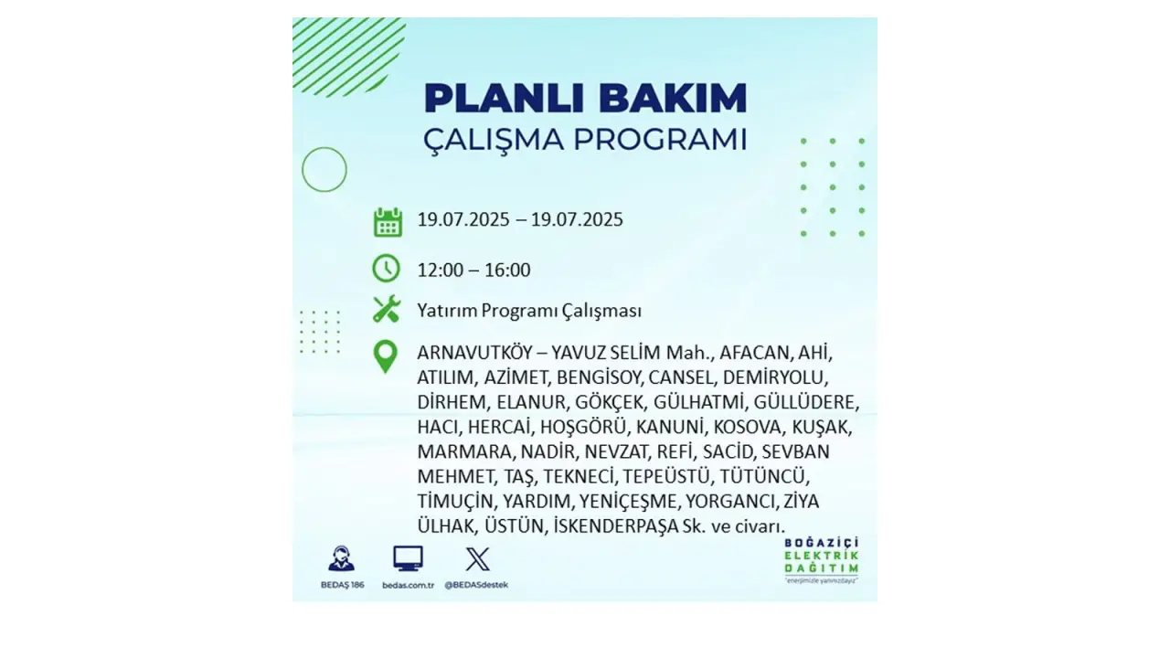 İstanbul'da elektrik kesintisi! BEDAŞ 19 Temmuz Cumartesi elektrik kesintilerinin olacağı ilçeleri açıkladı! İşte elektrik kesintisi yaşayan ilçeler - Resim: 4