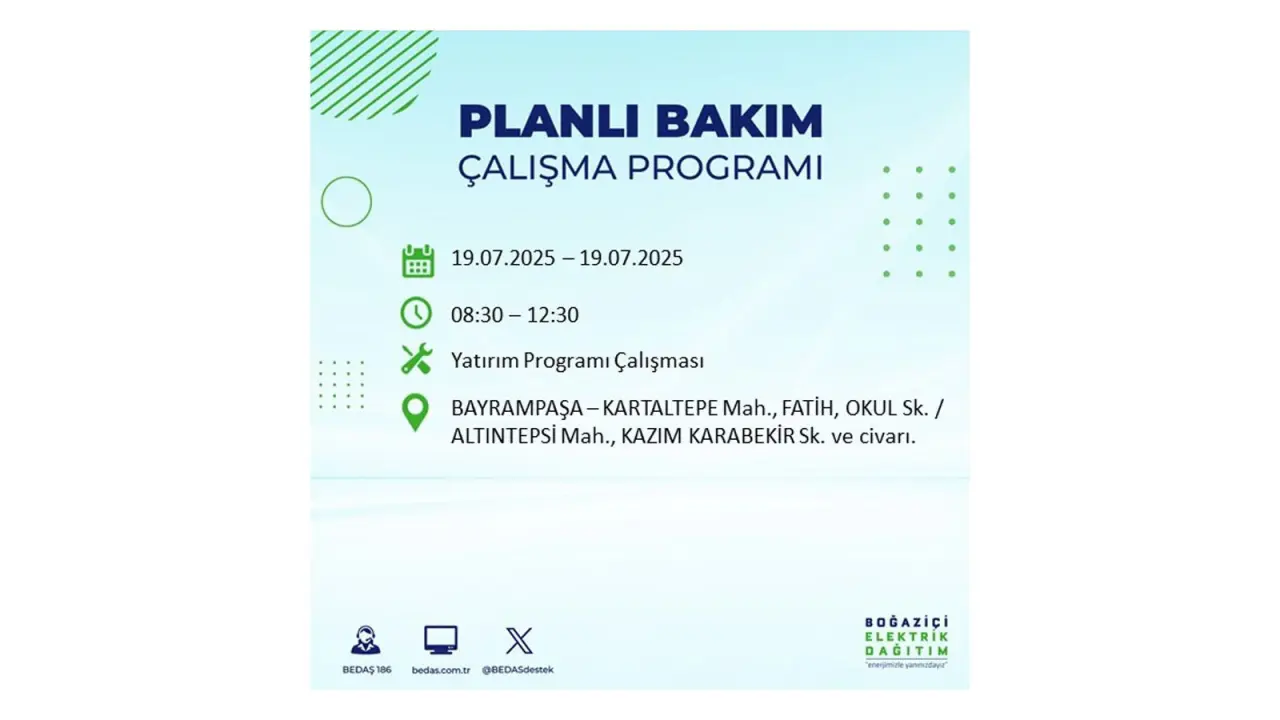 İstanbul'da elektrik kesintisi! BEDAŞ 19 Temmuz Cumartesi elektrik kesintilerinin olacağı ilçeleri açıkladı! İşte elektrik kesintisi yaşayan ilçeler - Resim: 11