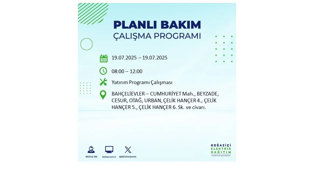İstanbul'da elektrik kesintisi! BEDAŞ 19 Temmuz Cumartesi elektrik kesintilerinin olacağı ilçeleri açıkladı! İşte elektrik kesintisi yaşayan ilçeler - Resim: 7