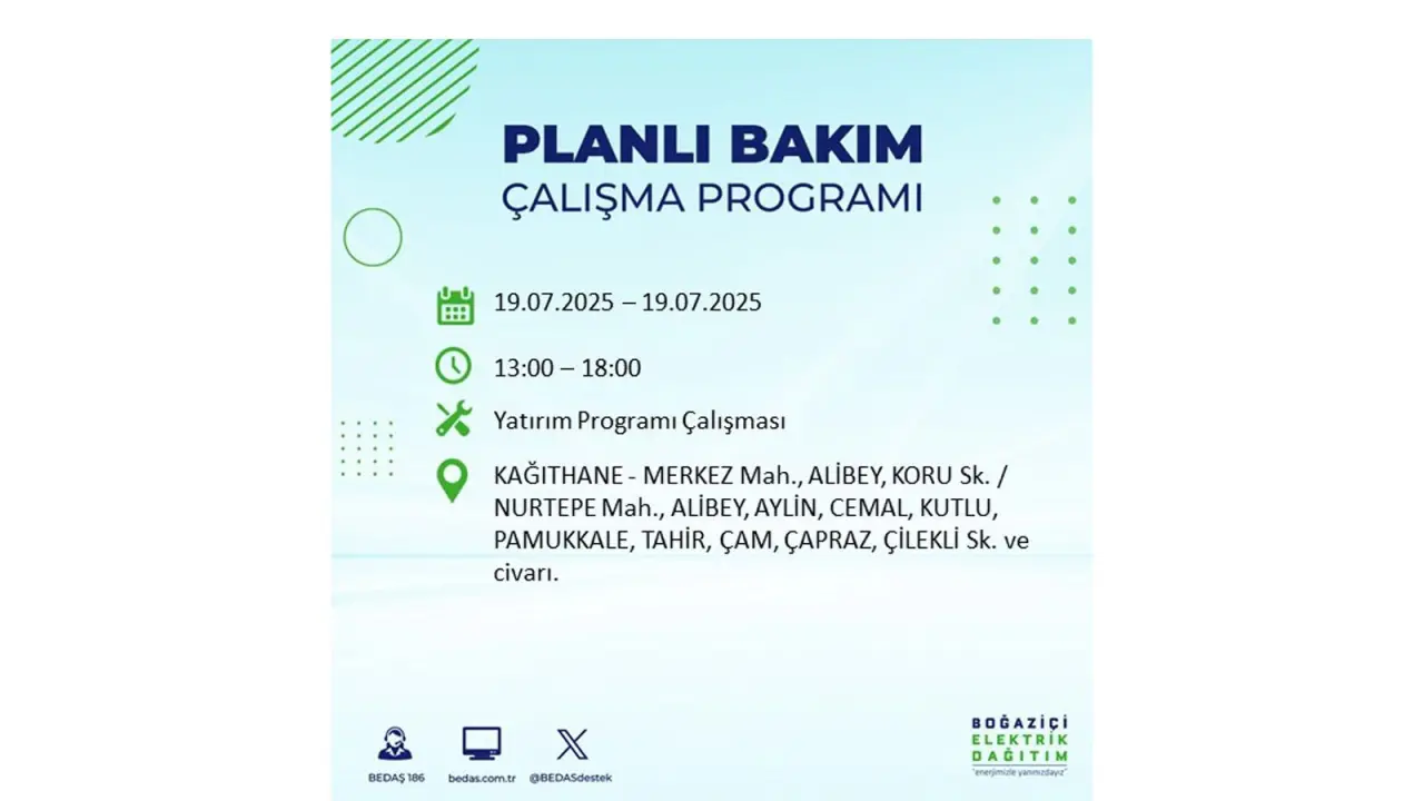 İstanbul'da elektrik kesintisi! BEDAŞ 19 Temmuz Cumartesi elektrik kesintilerinin olacağı ilçeleri açıkladı! İşte elektrik kesintisi yaşayan ilçeler - Resim: 18