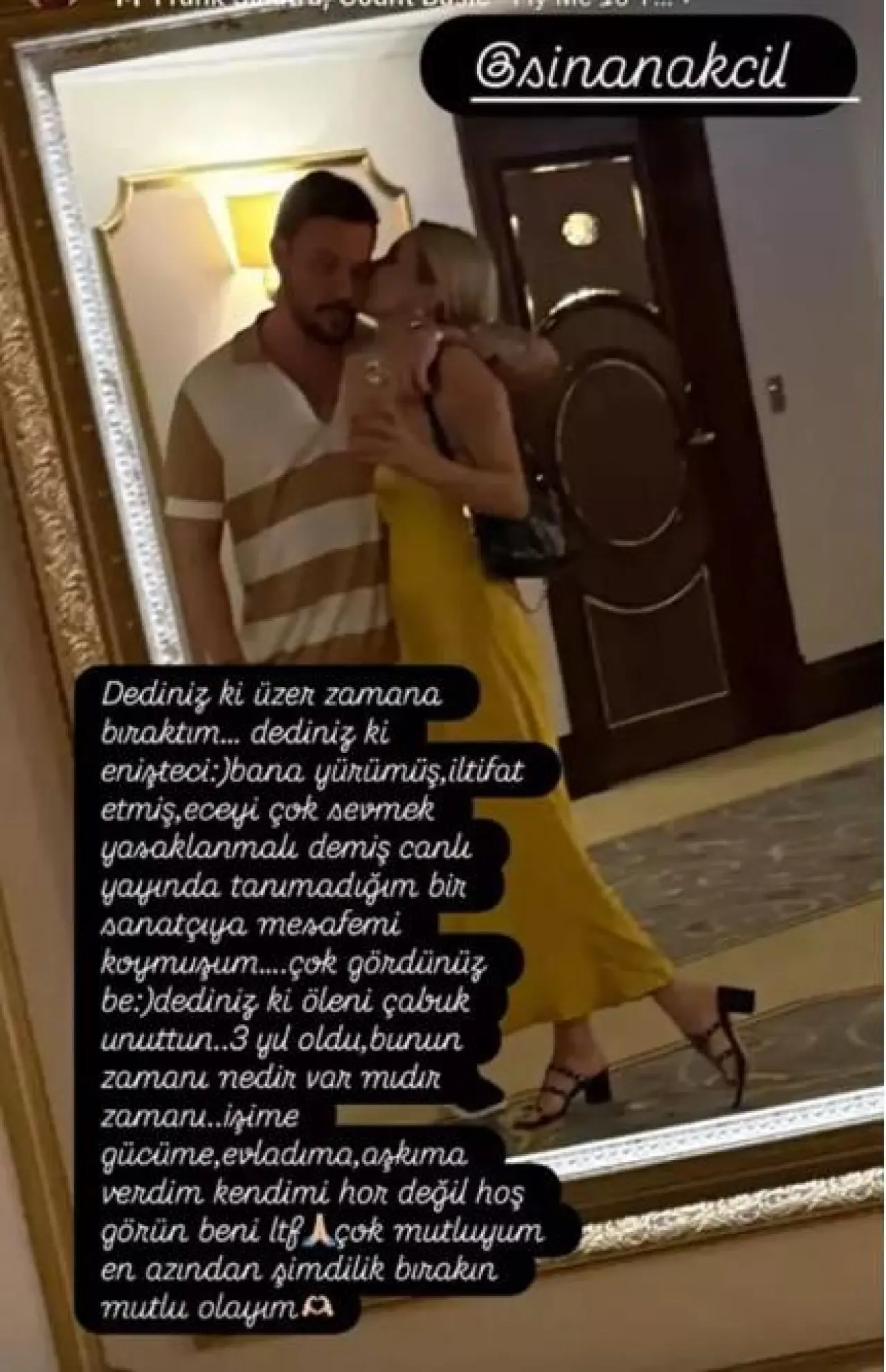 Ece Erken, bir dönem 'Eniştem' dediği Sinan Akçıl'a aşkını ilan etti!