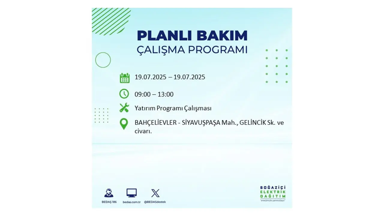 İstanbul'da elektrik kesintisi! BEDAŞ 19 Temmuz Cumartesi elektrik kesintilerinin olacağı ilçeleri açıkladı! İşte elektrik kesintisi yaşayan ilçeler - Resim: 5