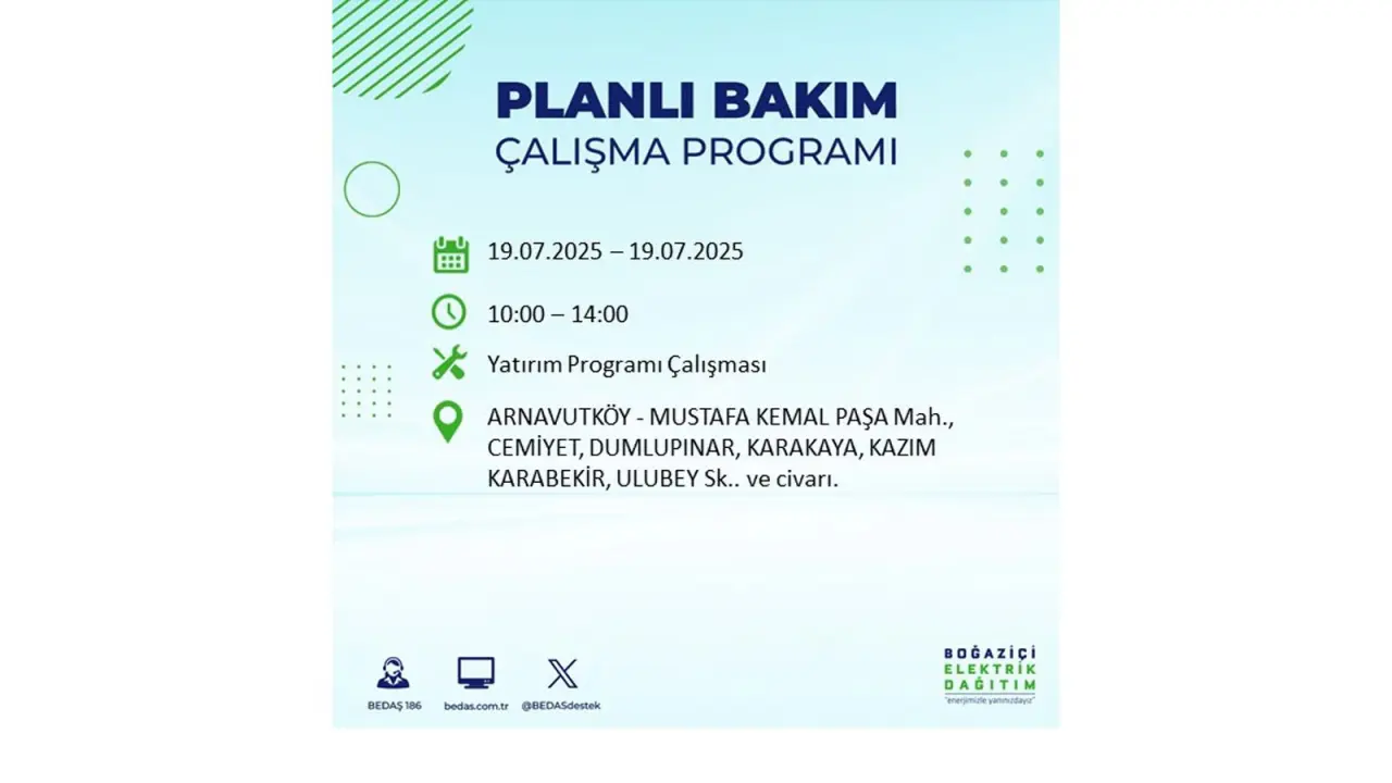 İstanbul'da elektrik kesintisi! BEDAŞ 19 Temmuz Cumartesi elektrik kesintilerinin olacağı ilçeleri açıkladı! İşte elektrik kesintisi yaşayan ilçeler - Resim: 3