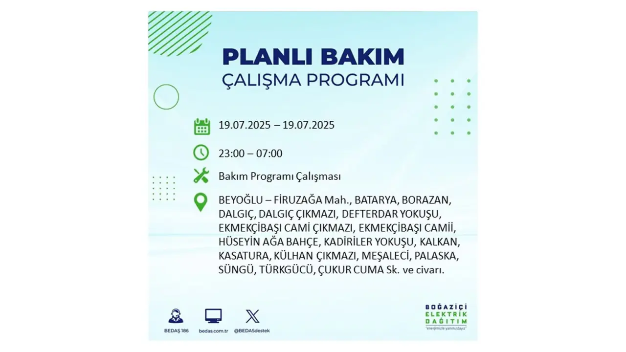 İstanbul'da elektrik kesintisi! BEDAŞ 19 Temmuz Cumartesi elektrik kesintilerinin olacağı ilçeleri açıkladı! İşte elektrik kesintisi yaşayan ilçeler - Resim: 14