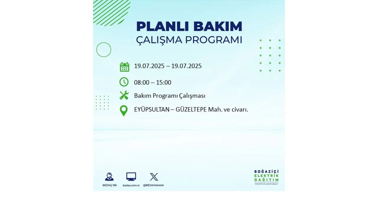 İstanbul'da elektrik kesintisi! BEDAŞ 19 Temmuz Cumartesi elektrik kesintilerinin olacağı ilçeleri açıkladı! İşte elektrik kesintisi yaşayan ilçeler - Resim: 16