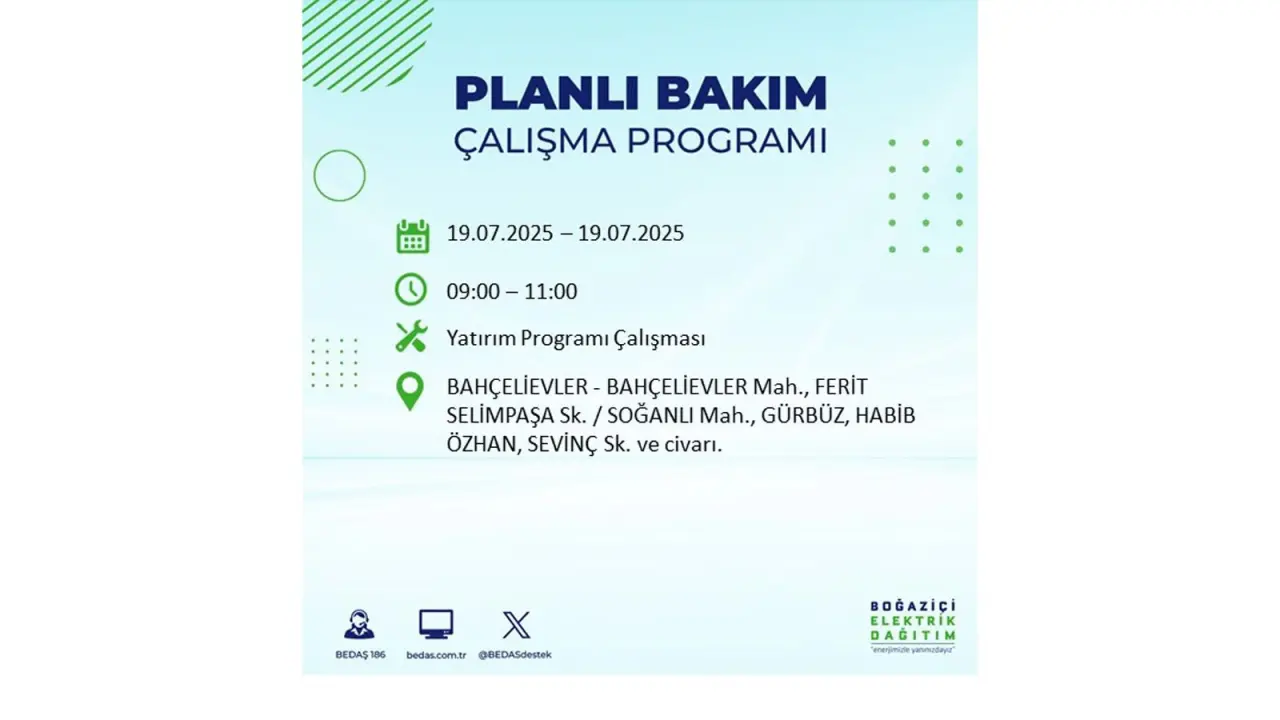 İstanbul'da elektrik kesintisi! BEDAŞ 19 Temmuz Cumartesi elektrik kesintilerinin olacağı ilçeleri açıkladı! İşte elektrik kesintisi yaşayan ilçeler - Resim: 6
