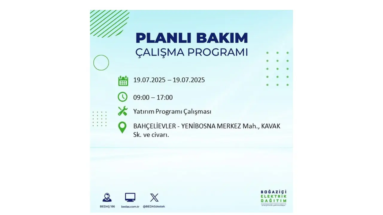İstanbul'da elektrik kesintisi! BEDAŞ 19 Temmuz Cumartesi elektrik kesintilerinin olacağı ilçeleri açıkladı! İşte elektrik kesintisi yaşayan ilçeler - Resim: 8